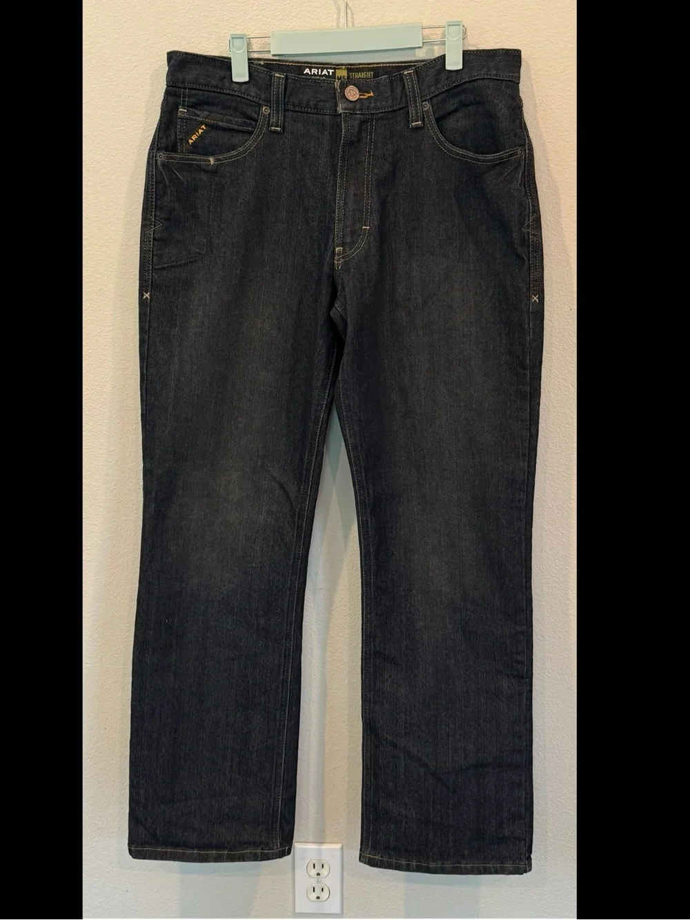 ARIAT Rebar M5 Men’s Straight Leg JEANS 34x32 Denim Workwear Loop Lock